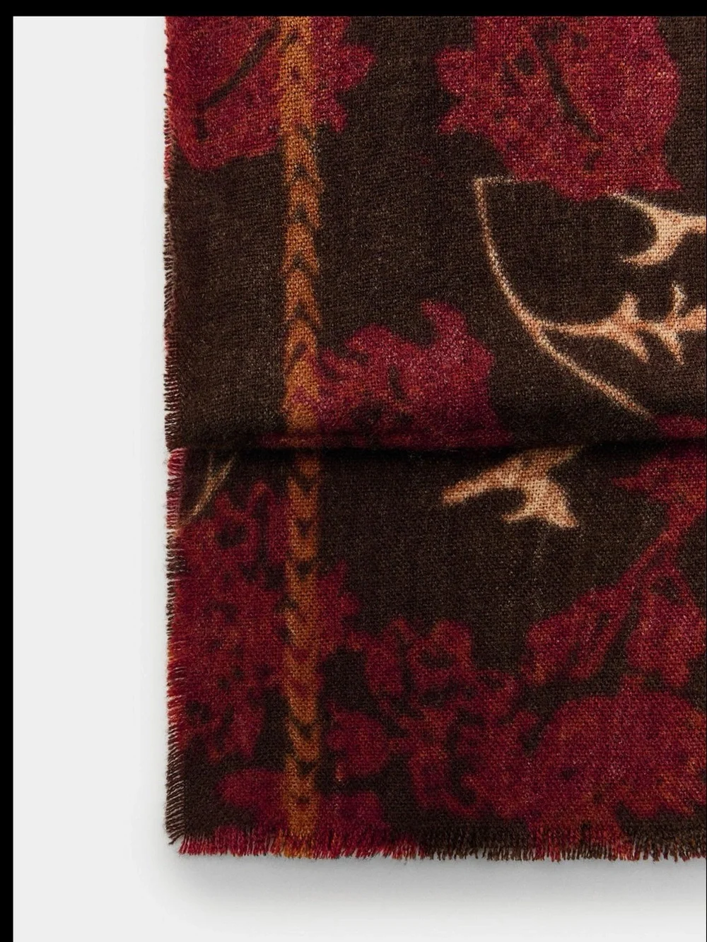 Zara printed scarf with frayed edges , 200 x 85 cm, multicolored